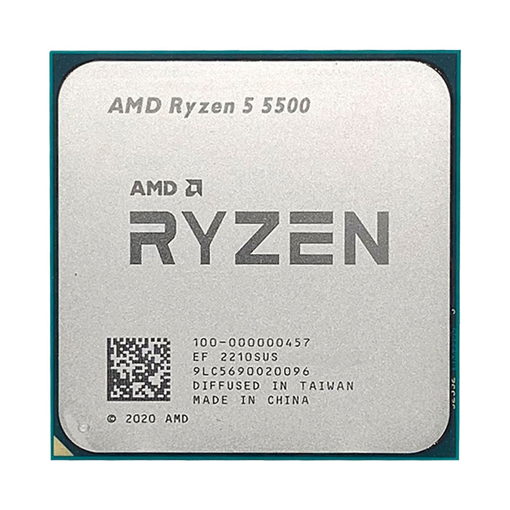 AMD RYZEN 5 5500 6 Core, 3,60-4.20GHz, 19Mb Cache,  65W, AM4 Soket, TRAY, (Dahili Grafik YOK, Fan YOK)
