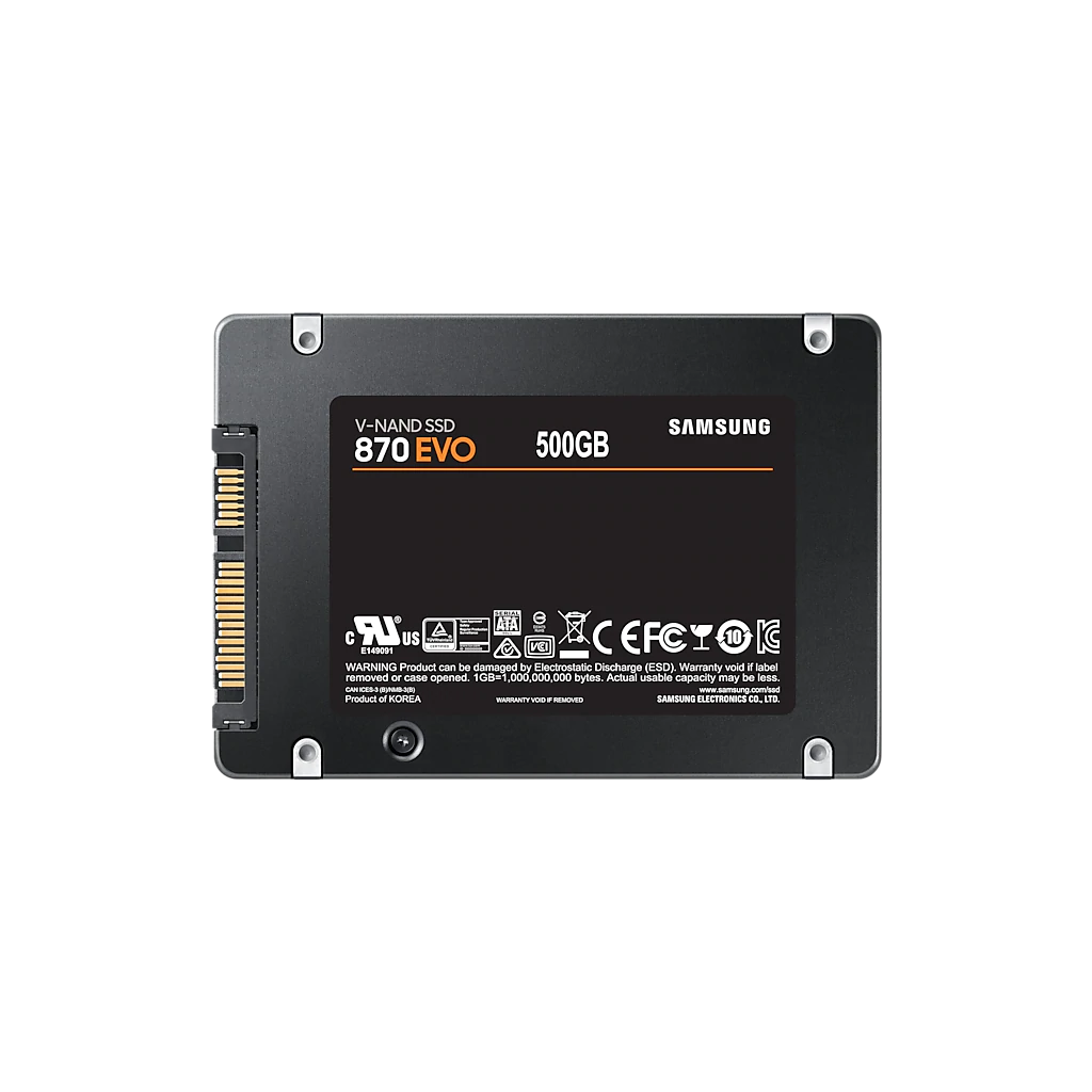 SAMSUNG MZ-77E500BW, 870 EVO, 500GB, 560/530, 2,5" SATA, SSD (Türkiye Distribütörü Garantili)