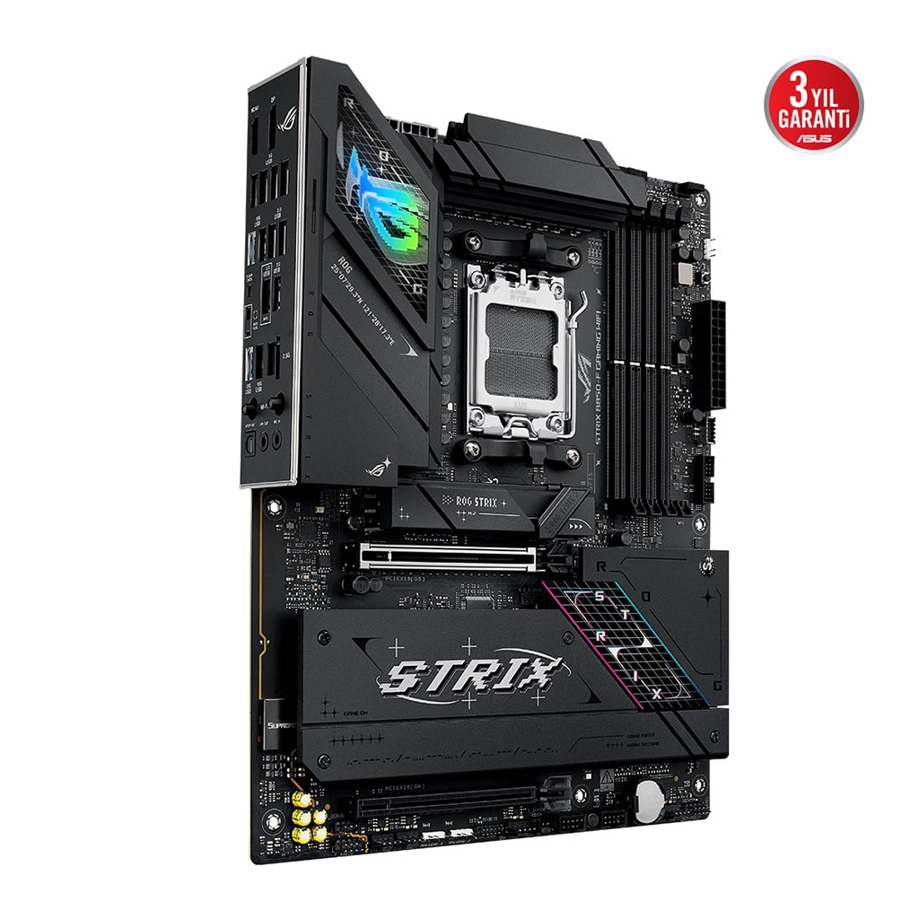 ASUS ROG STRIX B850-F GAMING WIFI, 4xDDR5, 4x M2, HDMI, DP, 2xType-C, Wi-Fi 7, Bluetooth v5.4, AM5 Soket GAMING Anakart