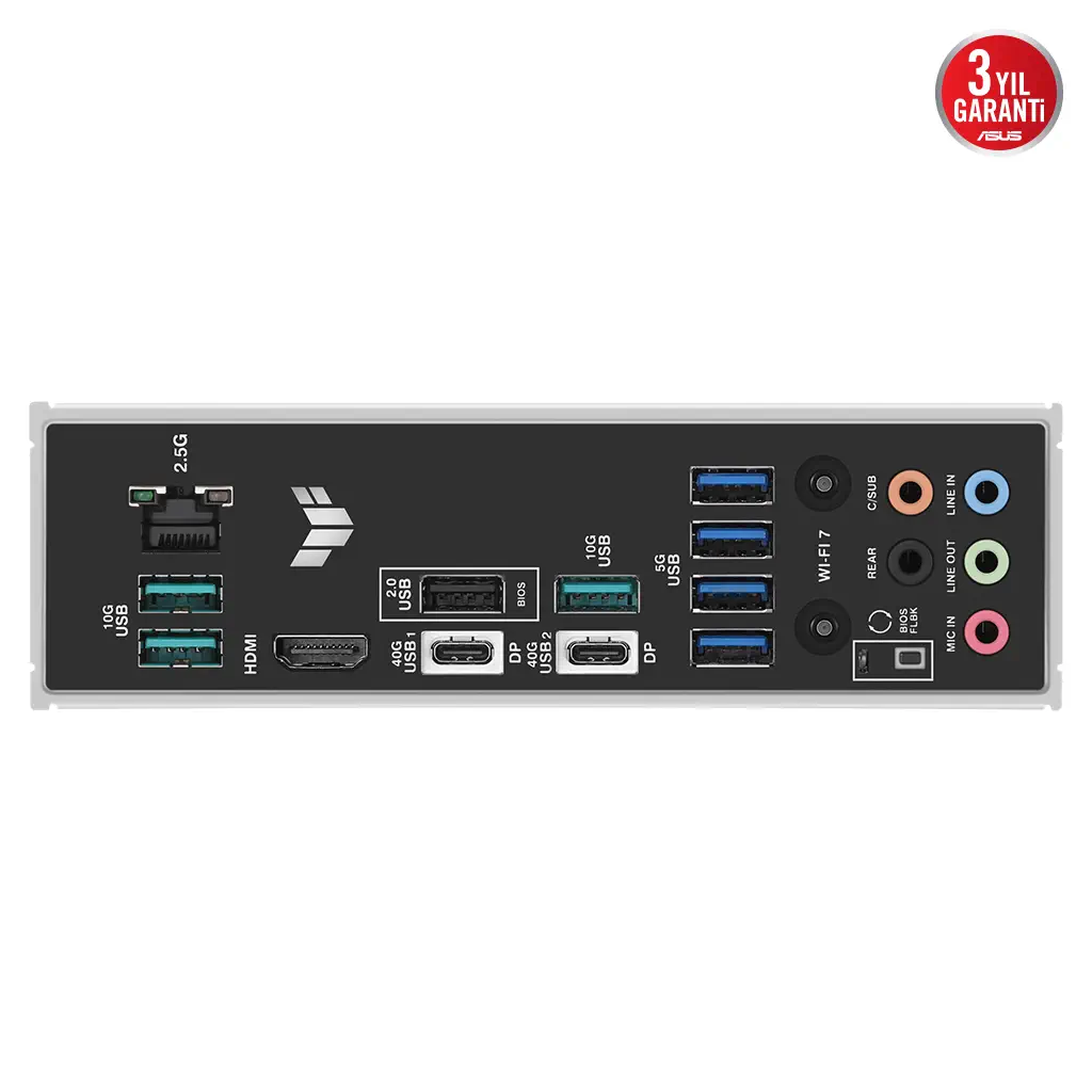 ASUS TUF GAMING X870-PLUS WIFI, 4xDDR5, 4xM.2, HDMI, DP, Type-C, Wi-Fi 7, Bluetooth v5.4, AM5 Soket GAMING Anakart