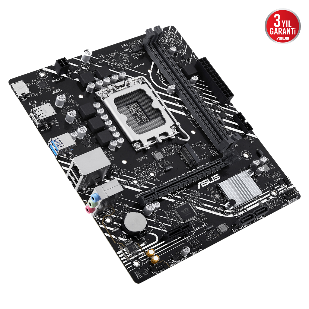ASUS PRIME H610M-F D4 R2.0-SI, 2xDDR4, M.2, HDMI, 12-13.14.Nesil, LGA1700 Soket, Anakart (Bulk)