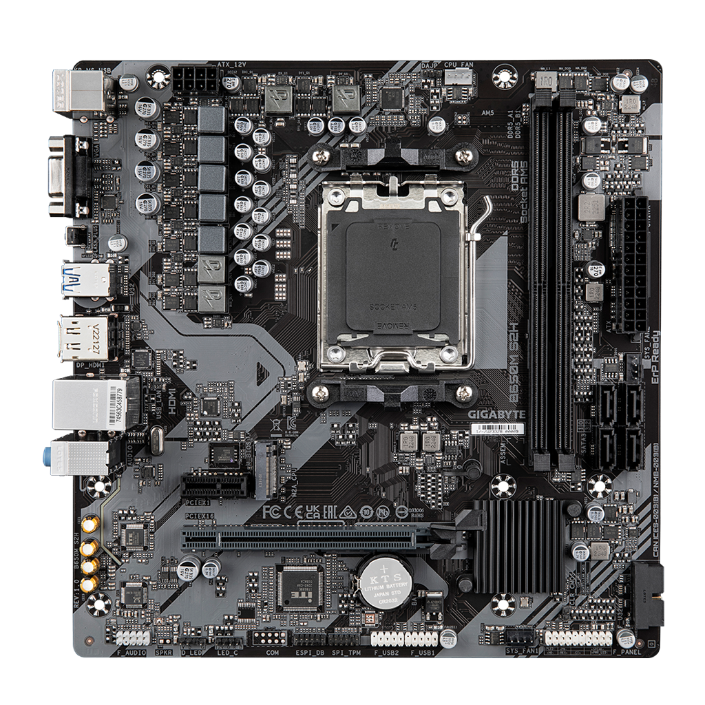 GIGABYTE B650M S2H, rev.1.4, 2xDDR5, M.2, DP, HDMI, VGA, AM5 Soket GAMING Anakart
