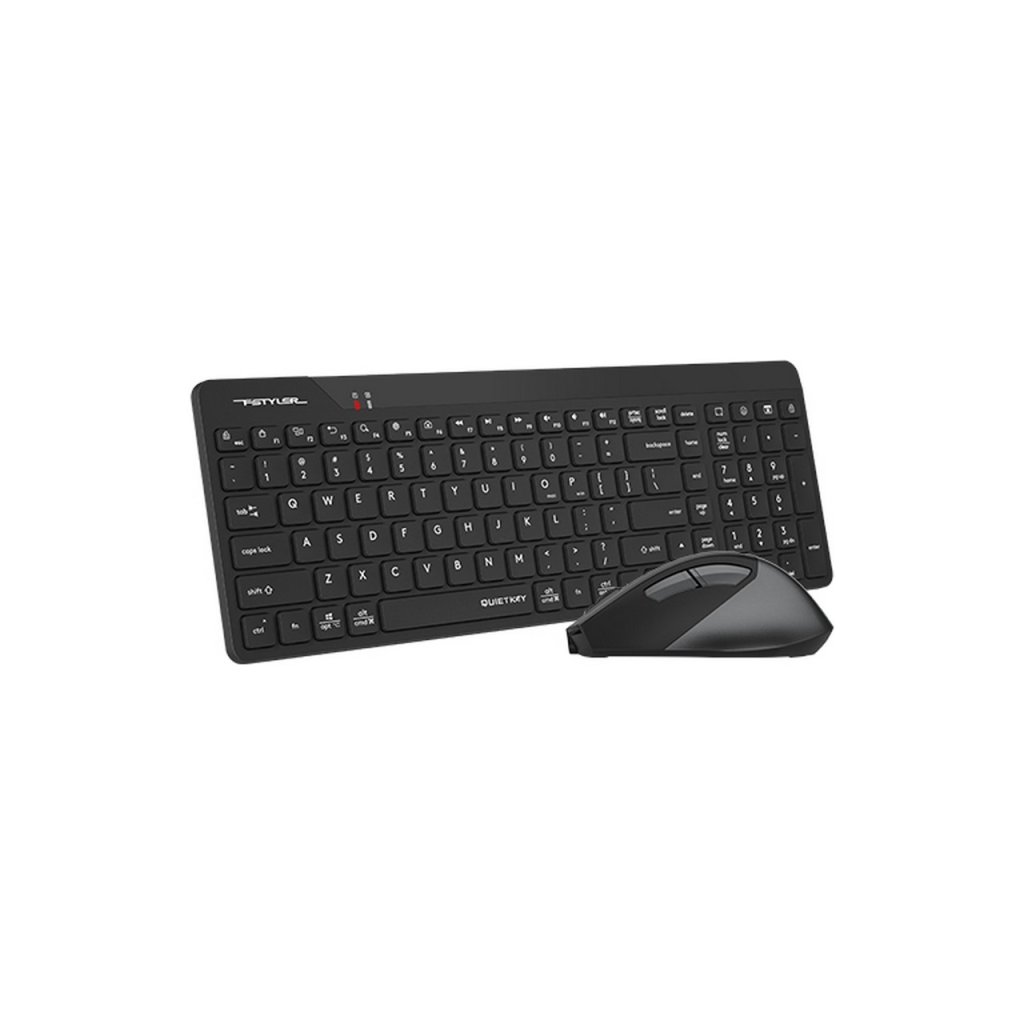 A4 TECH FG2400 AIR2 Siyah, FSTYLER, 2.4Ghz Mini Kablosuz, Türkçe Q, SESSİZ Klavye Mouse Set