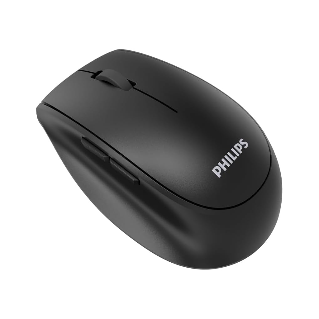 PHILIPS SPK7627B, Siyah, USB Nano 2,4Gh ve Bluetooth Kablosuz, 1600dpi, Optic, 5 Tuşlu, Şarj Edilebilir, Mouse
