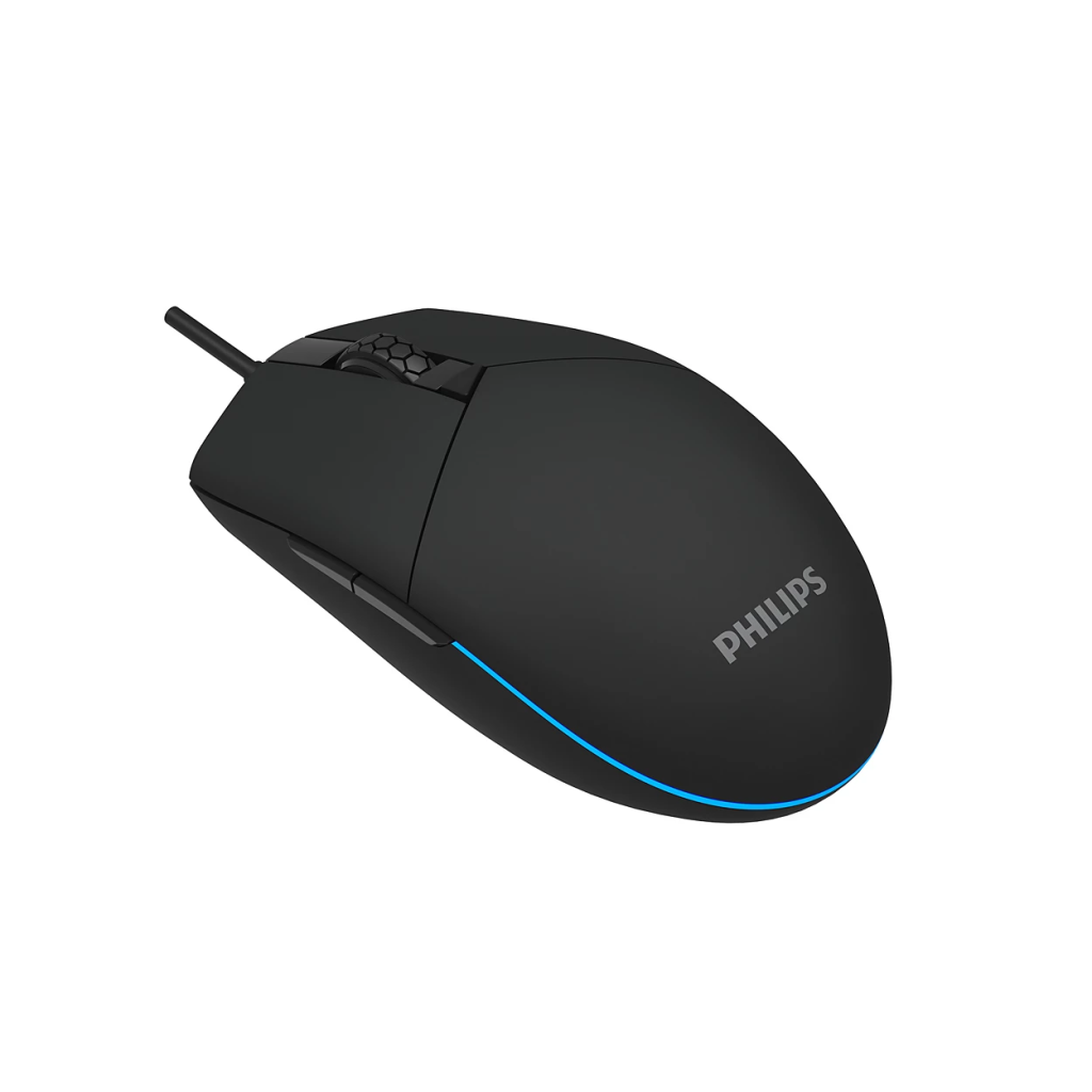PHILIPS SPK9304B, Siyah, RGB Led Aydınlatma, Kablolu, 6400dpi, GAMING Optik Mouse