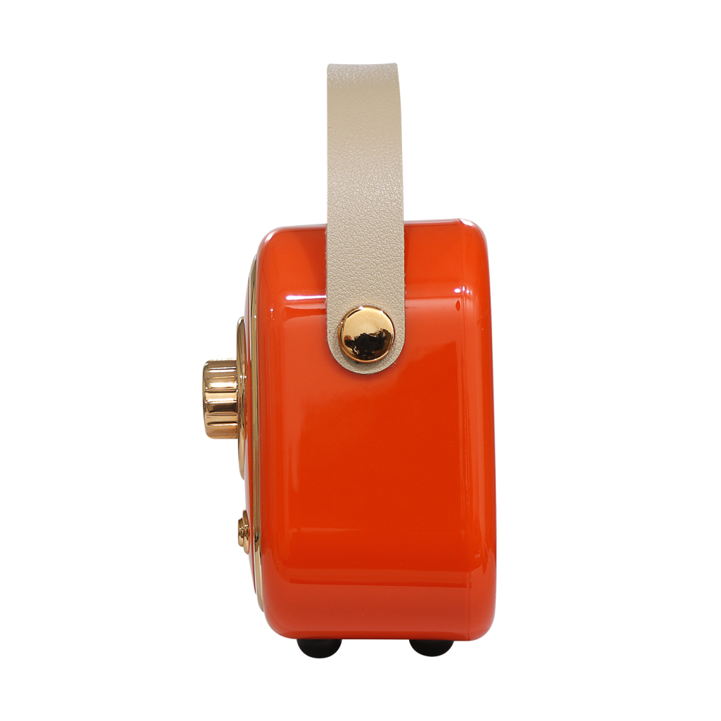 MIKADO MD-24BT, Echoes, Turuncu, 3W, Taşınabilir, USB/TF Kart/Bluetooth, 800mAh, Klasik Retro Müzik Kutusu