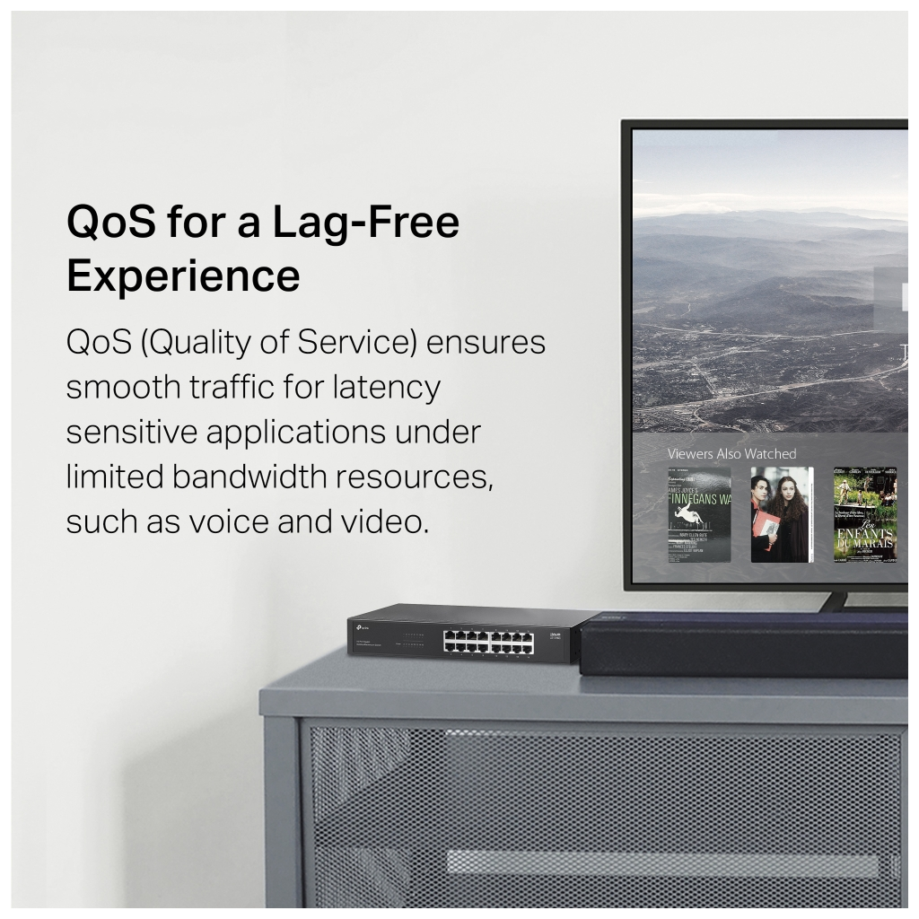 TP-LINK LS1016G, Green Tech, 16 Port GigaBit, Yönetilemez, Metal Kasa, Masaüstü Switch