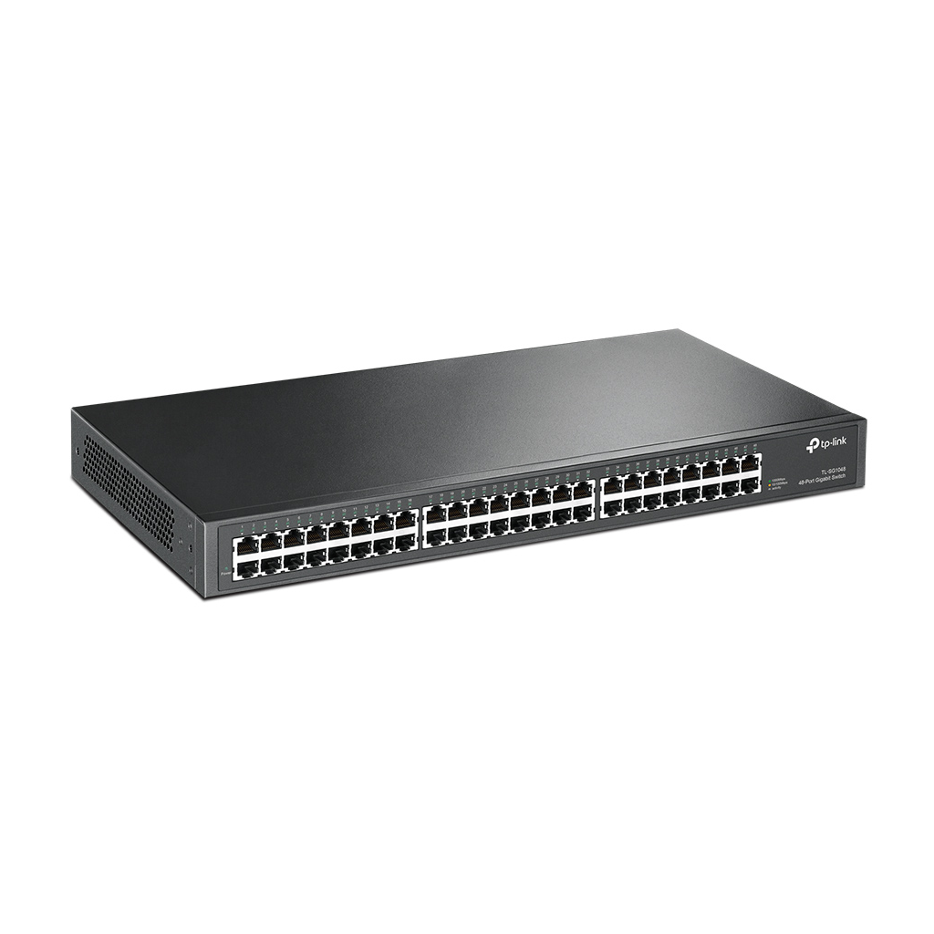 TP-LINK TL-SG1048, 48 Port, GigaBit, Yönetilemez, Metal Kasa, Rackmount Switch