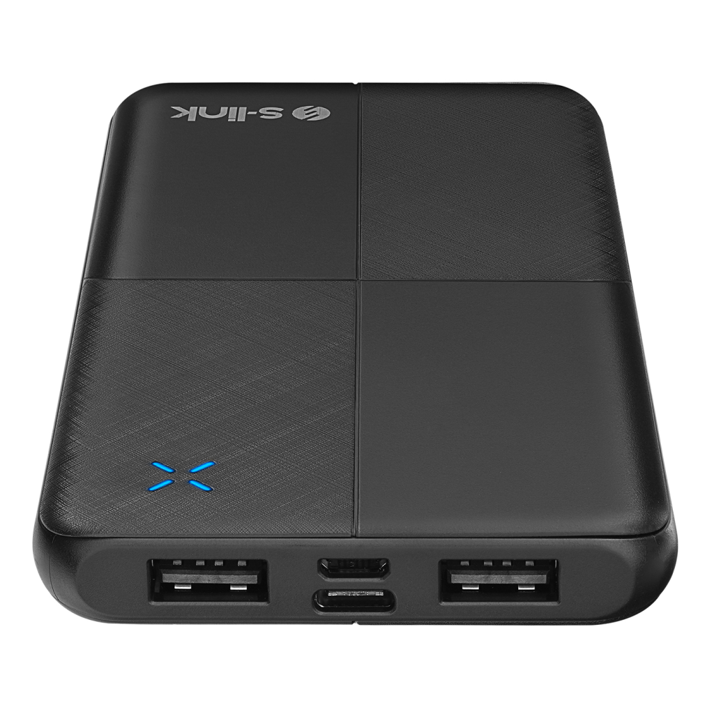S-LINK IP-G12N, Siyah, 10.000mAh, 2xUSB, 1xMicro USB, 1xType-C, 4 LED Göstergeli, PowerBank