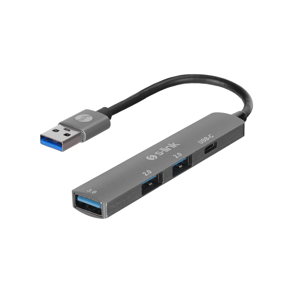 S-LINK SW-U322, USB3.0 to 2xUSB 2.0, 1xUSB 3.0, 1xType-C, Metal, USB HUB
