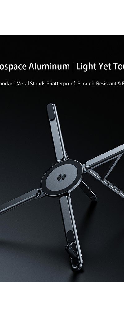 FENY FN-MS10, Magsafe, Dönebilen, Ayarlanabilir, Taşınabilir, Katlanır, Telefon-Tablet-Notebook Uyumlu, Yükseklik Ayarlı, Alüminyum Stand