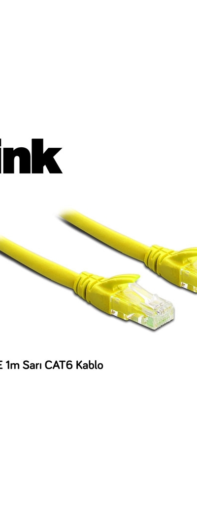 S-Link SL-CAT601YE, CAT6 Patch, 1Mt Kablo (Sarı)